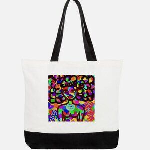 💖NEW!Large Cotton Tote "AFRO BEAUTY" my Art print Boutique